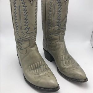 DAN POST
DOVE GRAY TEXAS COWBOY BOOTS 
8
